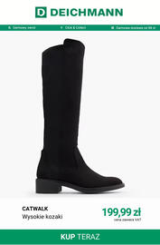 Deichmann gazetka tydzień 40 Strona 14: Wysokie kozaki Catwalk €199,99