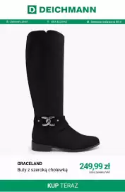Deichmann gazetka tydzień 40 Strona 2: Buty z szeroką cholewką Graceland €249,99