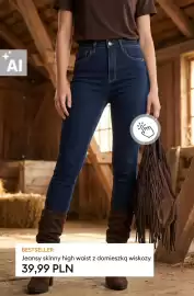 Sinsay gazetka tydzień 40 Strona 9: Jeansy skinny high waist z domieszką wiskozy €39,99