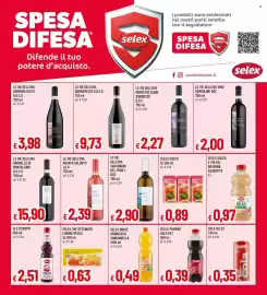 Volantino Famila Pagina 17: Le Vie dell'Uva BarbareSCO D.O.C.G. €9,73, Selex succo agrumi mix €0,89