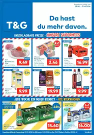 T&G Flugblatt Seite 1: Eristoff Vodka €9,99, Manner Neapolitaner €2,46