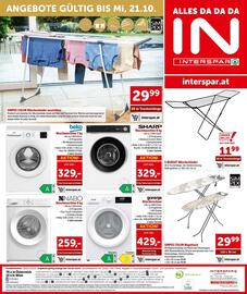 Interspar Flugblatt woche 40 Seite 16: Waschmaschine 7 kg €329,00, Gorenje Waschtrockner €429,00