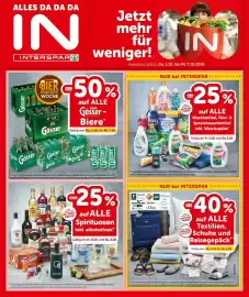 Interspar Flugblatt woche 40 Seite 1: Gosser ALLES DA DA DA IN INTERSPAR④ Gösser Gösser Jetzt mehr für weniger! BIER -50%