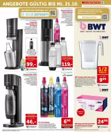 Interspar Flugblatt woche 40 Seite 15: BWT Tischwasserfilter Vida manuell €9,99, SodaStream GAIA Wassersprudler €46,00