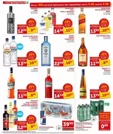 Interspar Flugblatt woche 40 Seite 4: Bombay Sapphire London Dry Gin €16,87, Gordon's London Dry Gin €10,49