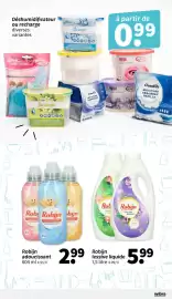 Catalogue Wibra page 14: Robijn adoucissant €2,99, Robijn lessive liquide €5,99