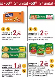 Folleto BonpreuEsclat Página 22: Krissia surimi fresc en bastonets €2,24, Buitoni pizza Finíssima Maxi rectangular €2,17