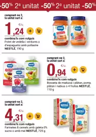Folleto BonpreuEsclat Página 23: Nestlé farinetes 8 cereales amb galeta 0% sucre o amb mel €4,31