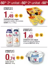 Folleto BonpreuEsclat Página 25: Nestlé kéfir €1,49, Danet crema de vainilla o de xocolata €1,49