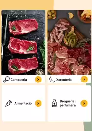 Folleto BonpreuEsclat Página 3: Carnisseria Alimentació & Xarcuteria + Drogueria i perfumeria