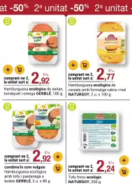 Folleto BonpreuEsclat Página 32: Natursoy burger de cereal €2,77, Gerblé hamburguesa de seitan €2,92