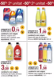 Folleto BonpreuEsclat Página 37: Aquarius refresc zero original, de taronja o préssec €1,58