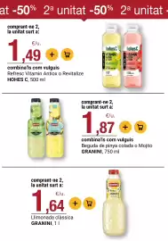 Folleto BonpreuEsclat Página 38: Granini llimonada clàssica €1,64, Hohes C Refresc Vitamin Antiox o Revitalize €1,49