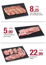 Folleto BonpreuEsclat Página 62: Carn magra de porc del coll tallada, safata €8,25, Xai del país, safata €22,99