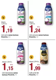 Folleto BonpreuEsclat Página 68: Puleva llet sencera sense lactosa €1,24, Puleva llet semi sense lactosa €1,19