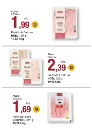 Folleto BonpreuEsclat Página 72: Noel pernil cuit delizias €1,99, Bonpreu pernil cuit extra €1,69