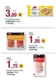 Folleto BonpreuEsclat Página 73: Espuña botifarra blanca a talls €1,75, Campofrío pit d'indiot pavofrío €3,89