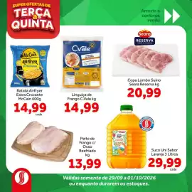 Folheto Shibata Supermercados Página 5: Suco Uni Sabor Laranja €29,99, Peito de Frango c/ Osso Resfriado €13,99
