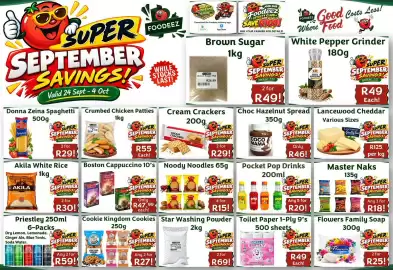 Foodeez catalogue Page 1: Toilet Paper 1-Ply 9's €49,00, Pocket Pop Drinks €20,00
