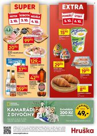 Hruška leták týden 40 Strana 12: Chlebíček vajíčkový 5× €129,00, Vepřová plec bez kosti vcelku chlazená 1kg €99,90
