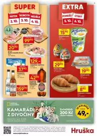 Hruška leták týden 40 Strana 12: Chlebíček vajíčkový 5× €129,00, Vepřová plec bez kosti vcelku chlazená 1kg €99,90