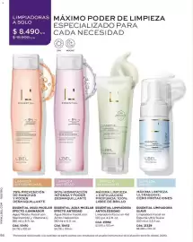 Catálogo L'Bel Página 56: Essential limpiadora suave €8.490,00, Essential limpiadora antioloesidad €7.075,00