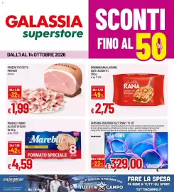 Volantino Galassia superstore Pagina 1: Mareblu tonno all'olio di oliva €4,59, Samsung U50U7000FUXZT Smart TV 50" €329,00