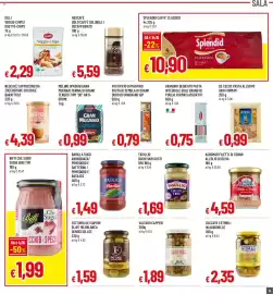 Volantino Galassia superstore Pagina 15: Fattoria dei Sapori olive hojiblanca denocciolate €1,59, Barilla sugo basilico €1,49