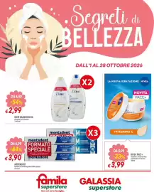 Volantino Galassia superstore Pagina 1: Mentadent Dentifricio Con Microgranuli/White System €3,90