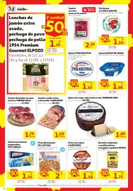 Folleto Alcampo Página 4: La vaca que ríe porciones €1,50, Burgo de Arias queso natural 0% €1,88