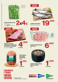 Catálogo Hipercor Página 2: Costillas tira frescas o adobadas de cerdo 50% duroc €4,38, Lubina Nacional €19,95