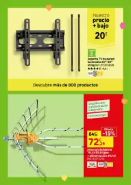 Catálogo Leroy Merlin Página 122: Soporte TV de pared inclinable 23"-50" €20,00, Televes antena inteligente Ellipse €72,25
