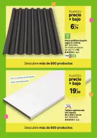 Catálogo Leroy Merlin Página 124: Tablero aglomerado PVC blanco €19,99, Placa asfáltica Easyfix negra €6,79