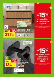 Catálogo Leroy Merlin Página 32: Roca mueble de baño serie Alpine €237,15, Orea perchas de baño adhesivas negro €13,59
