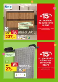 Catálogo Leroy Merlin Página 33: Orea toallero de barra adhesivo negro mate €27,19, Roca mueble de baño serie Alpine €237,15