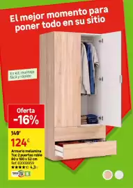 Catálogo Leroy Merlin Página 90: Home Index armario melamina tuc 2 puertas roble €124,00