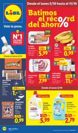 Catálogo Lidl semana 41 Página 1: Lidl 2 rodajas de salmón €5,99, Lidl Pata de pulpo cocido €7,99