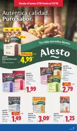Catálogo Lidl semana 41 Página 13: Alesto Dátiles sin hueso €1,25, Alesto mix de frutos secos €2,79