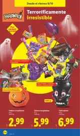 Catálogo Lidl semana 41 Página 24: Calabaza con golosinas €2,99, Cubo calavera €6,99