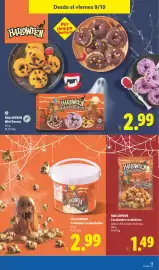 Catálogo Lidl semana 41 Página 27: Halloween cacahuetes recubiertos €1,49, Halloween palomitas caramelizadas €2,99