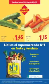 Catálogo Lidl semana 41 Página 3: Mini pepino €1,45, Zanahorias €1,15