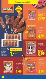 Catálogo Lidl semana 41 Página 32: Halloween Caramelos de goma Scary Mix €0,99, Halloween lollipop mix €1,99
