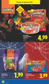 Catálogo Lidl semana 41 Página 34: Fingerchen €1,99, Halloween golosinas party mix €3,99
