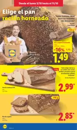 Catálogo Lidl semana 41 Página 4: Desde el lunes 5/10 hasta el 11/10 Elige el pan recién horneado "Sabor intenso, ideal para