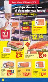 Catálogo Lidl semana 41 Página 8: Salmón 2 porciones €6,27, Escalopines de salmón €7,05