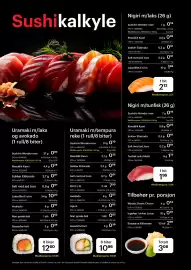 Storcash kundeavis Side 18: Sushi €195,00, 1 bit 2^12 €2,11