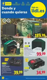 Catálogo Lidl | Bazar Página 4: Parkside batería €34,99, Parkside Garaje tipo tienda €99,99