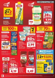 Kaufland gazetka tydzień 40 Strona 11: Mlekovita Wypasione Mleko UHT 2% tł, Zupy mrożone Hortex