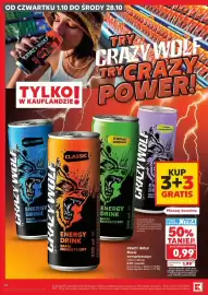Kaufland gazetka tydzień 40 Strona 14: Crazy Wolf Napój energetyzujący €0,99