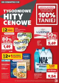 Kaufland gazetka tydzień 40 Strona 2: Nałęczowianka Woda mineralna €1,59, Lurpak Masło €5,69